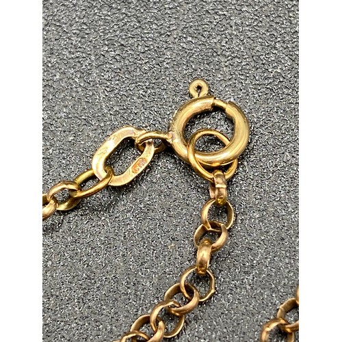 165 - A Belcher Link Neck Chain 9Ct 15 Inch 3 Gms