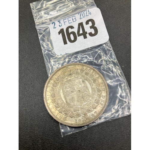 1643 - 1887 half crown good grade