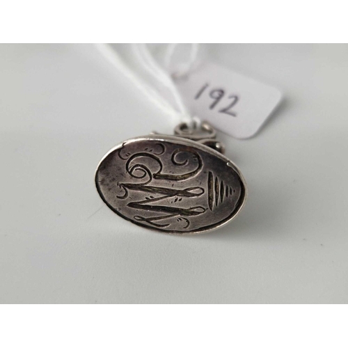 192 - A Georgian silver fob seal