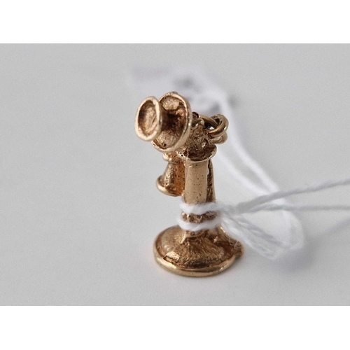 240 - A candlestick phone charm, 9ct, 3.2 g