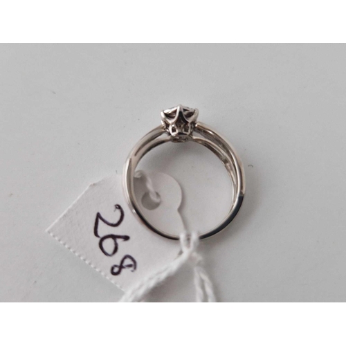 268 - A diamond ring in 9ct size J 2.3g