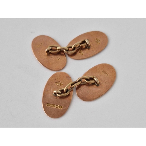 279 - A pair of Victorian 9ct rose gold cufflinks 5.9g