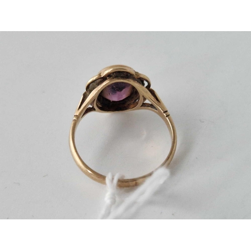 290 - A stone set dress ring 9ct size L 3 gms