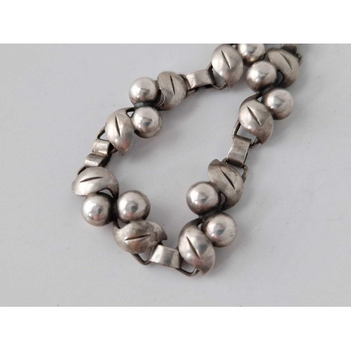 347 - A Danish silver bracelet 7.5 inch