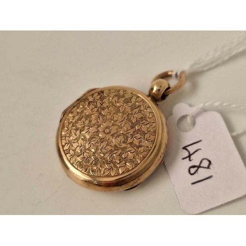 481 - A 9ct double sided locket, 8.4 g