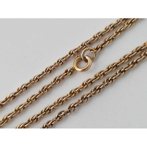 538 - A twist link neck chain 9ct 22 inch 8.9 gms