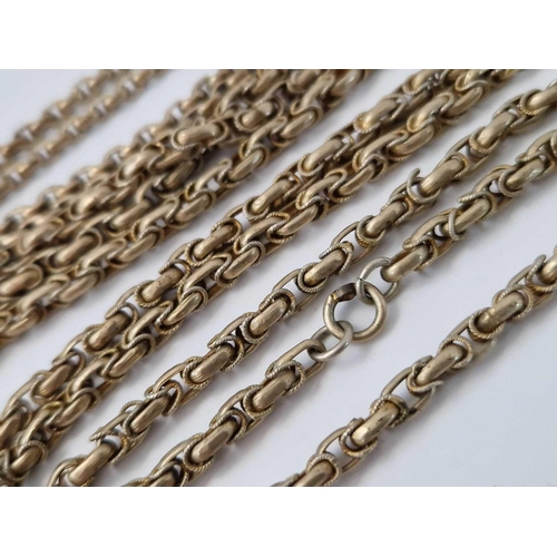 650 - Two antique gilt chains