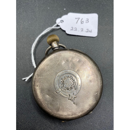 763 - A silver pocket watch