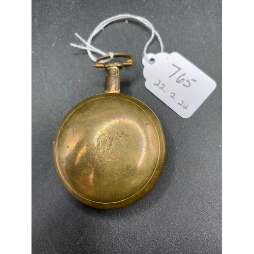 765 - A 19th Century gilt metal cased pocket watch