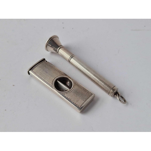 941 - Two silver mounted cigar cutters,