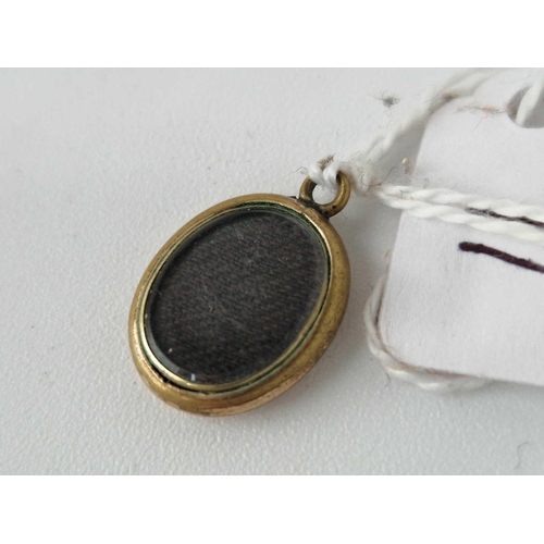 11 - Antique Victorian gold back and front pendant locket enamelled with a cross