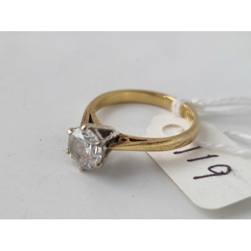 119 - A � CARAT DIAMOND SOLITAIRE IN 18CT GOLD SIZE L