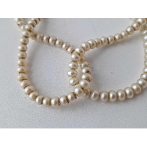 175 - A single row pearl necklaces 18 inch