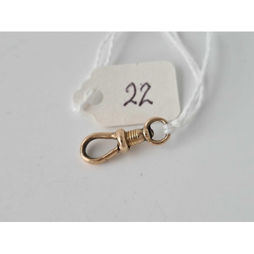 22 - A dog clip, 14ct, 1.5 g