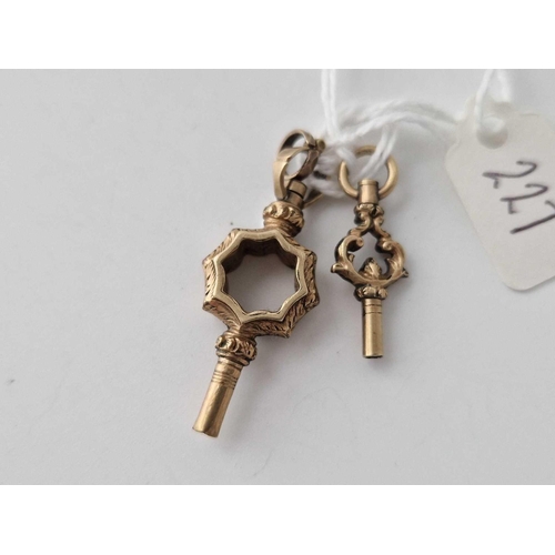 227 - Two antique watch keys