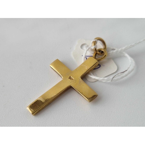 240 - A 9ct gold large cross 6.9g