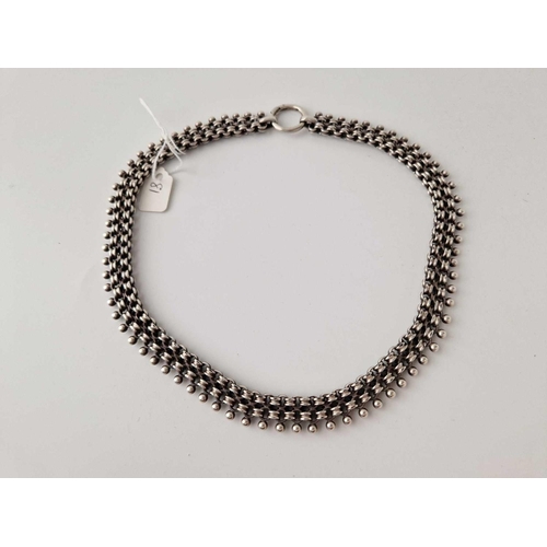 81 - A Victorian silver collar, 17 inch