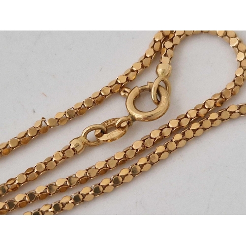 9 - A good box link neck chain, 18ct, 4.5 g