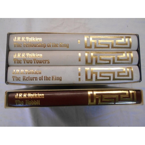 1001 - FOLIO SOCIETY TOLKIEN, J.R.R. Lord of the Rings 3 vols. 1977 in s/case plus The Hobbit 1979 in s/cas... 