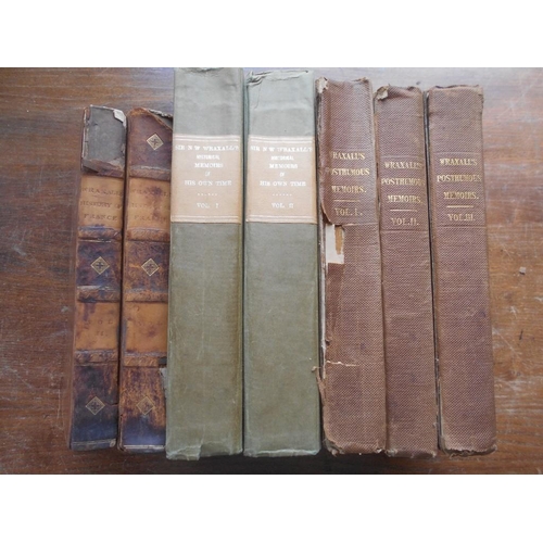 1035 - WRAXALL, N.W. The History of France... 2 vols. 1807, London, 8vo cont. fl. cf. plus Historical Memoi... 