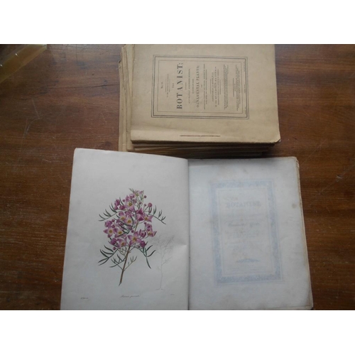 1047 - MAUND, B. The Botanist Nos. 13-19, 22-25 plus Supplement, 1838-39, orig. printed wrps. hand cold. pl... 