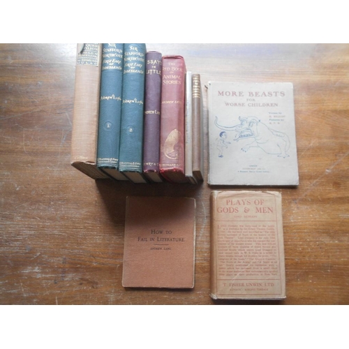 1069 - LANG, A. How to Fail in Literature 1st.ed. 1890, plus 4 others by Lang, plus 2 Rupert Brooke 1st.eds... 