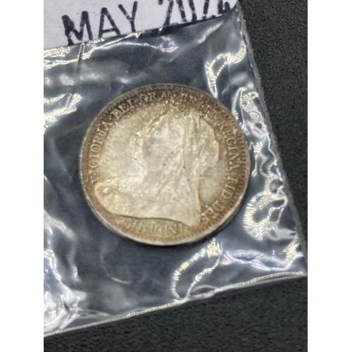 1107 - Silver 3d 1899, New Mint State