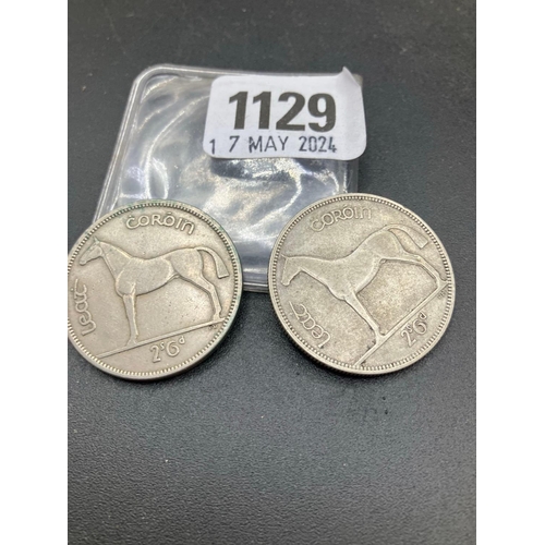 1129 - IRISH half crowns 1928 & 1951