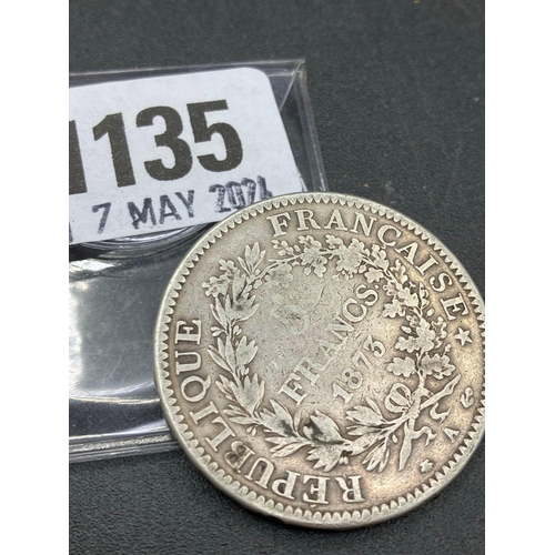 1135 - French silver crown 1873