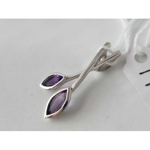 179 - A amethyst pendant 9ct 2.5 gms