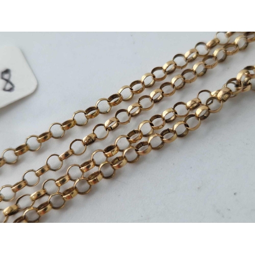 198 - A belcher link neck chain 9ct 17 inch 4.8 gms