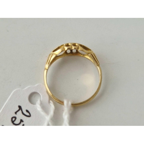 257 - A Edwardian diamond ring 18ct gold Chester 1910 size M 2.4 gms