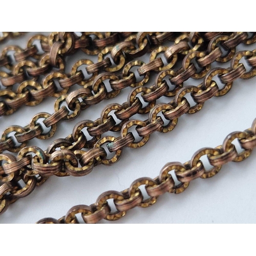 293 - A antique gilt metal guard chain