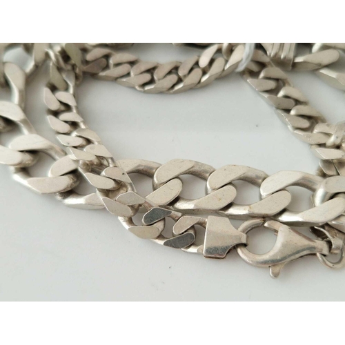 334 - Two silver bracelets 49 gms