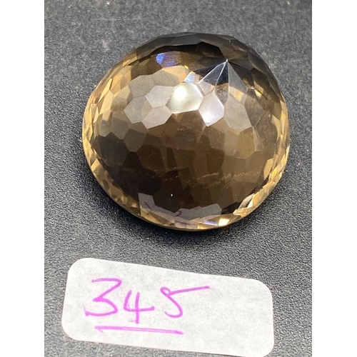 345 - A Huge smokey quartz oval cut gem stone 185 carats