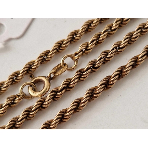 400 - A rope twist neck chain 9ct 4.4 gms