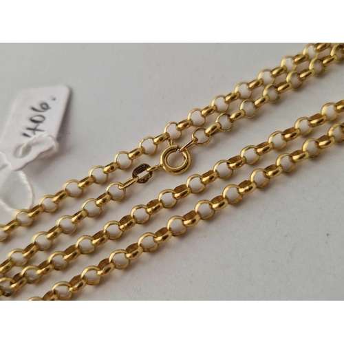 406 - A BELCHER LINK NECK CHAIN 9CT 23 INCH 10.9 GMS