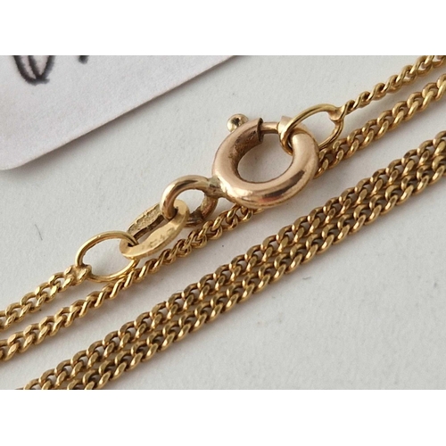 613 - A fine link neck chain 9ct 16 inch 1.8 gms