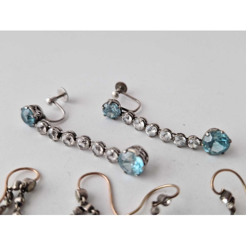 679 - Three pairs of silver earrings