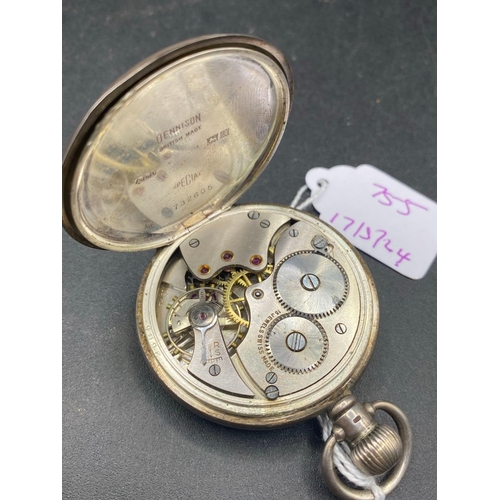 755 - A gents silver pocket watch ACME lever with seconds dial W/O