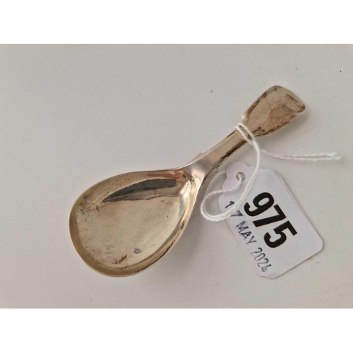 975 - Another caddy spoon, plain fiddle pattern, also Birmingham 1847 by GU