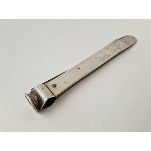 995W - Large silver mounted cigar cutter . 6in long. London 1906