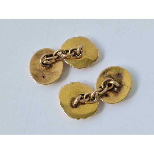 170 - A pair of Victorian cufflinks, 15ct, 5.2 g