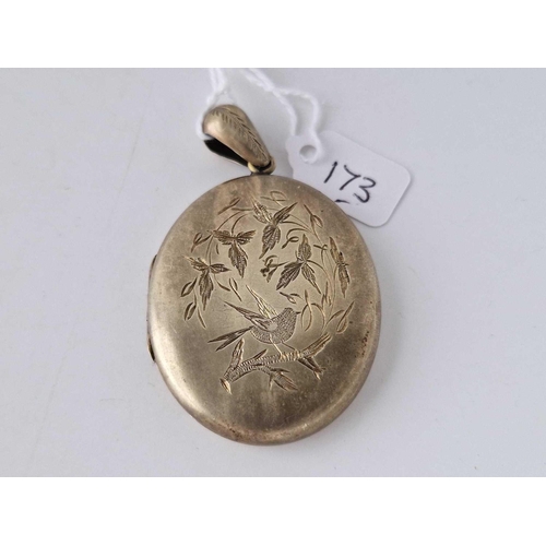 173 - Large Victorian silver gilt aesthetic locket