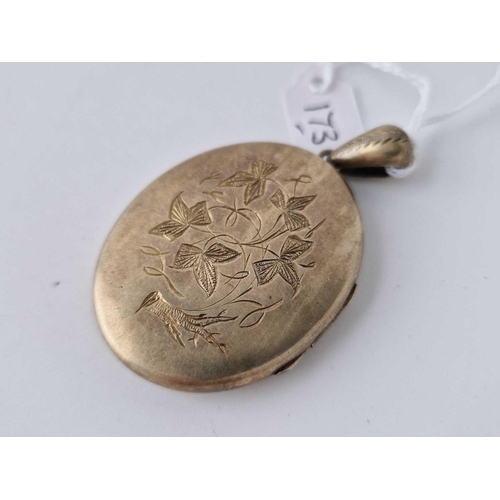 173 - Large Victorian silver gilt aesthetic locket