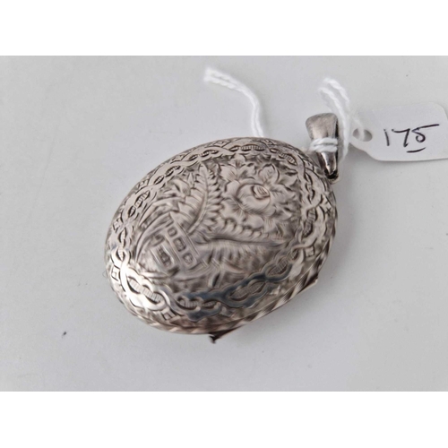 175 - 1876 antique silver decorative silver locket