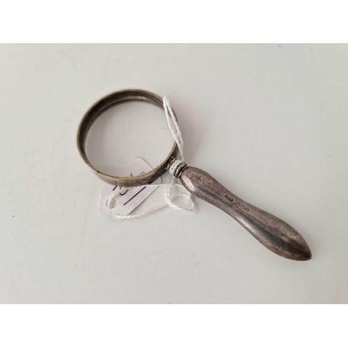 206 - A silver handled magnifying glass