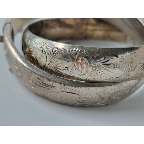 291 - Two silver bangles