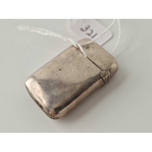 321 - A silver vesta case