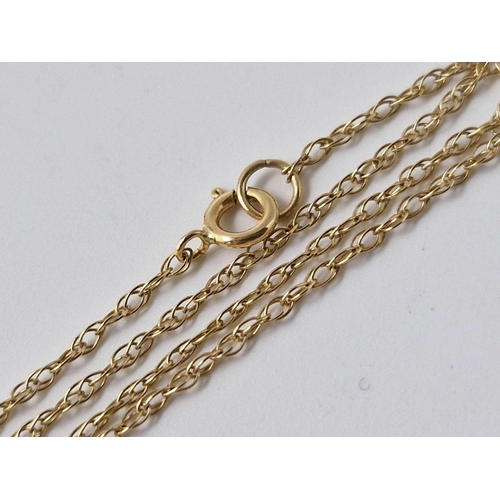 332 - A fine neck chain, 9ct, 18 inch